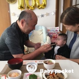 青空くん100日祝い&お食い初め