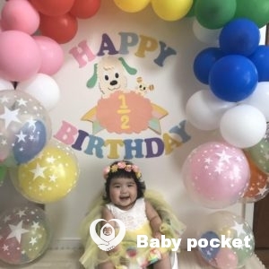 はなももちゃん♪ハーフバースデー♪