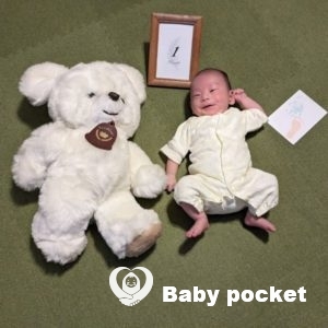 イナリ君 お宮参りと一か月健診